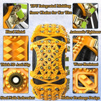 Snow Chains for Car Tires 6 Pack, Emergency Anti Slip Tire Chains for SUV/Trucks/ATV, Adjustable Universal Winter Security Ch