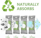12 Pack Bamboo Charcoal Air Purifying Bag, Activated Charcoal Bags Odor Absorber, Moisture Absorber, Natural Car Air