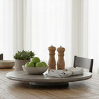 Creative Co-Op Round Marble Lazy Susan, Grey