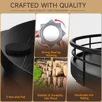 13" Oak Bathroom Vanity Tray Turntable for Perfume Candle, Round Wooden Decorative Tray for Kitchen Sink Countertop Organizer
