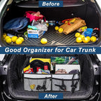 Deosk Trunk Organizer with 6 Pockets - Car Storage Accessory for SUVs, Minivans, and Trucks - 50L Waterproof Polyester