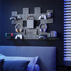 PEGZONE Controller and Headphone Holder Wall Mount, Modular Gaming Pegboard with Accessories, Controller Stand for Xbox PS5 P