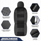 Skechers Men’s Seat Covers, Air-Cooled Memory Foam Car Seat Covers Front Seats, Airbag Compatible,Universal Fit for Most Cars