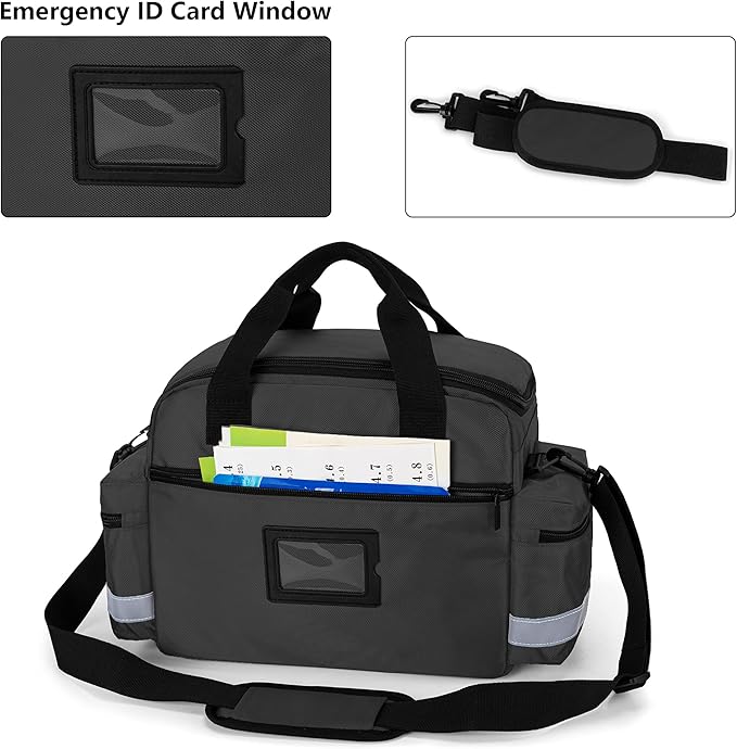 Trunab Home Health Nurse Bag Medical Bag Organizer with Handle and Shoulder Strap for Home Visit, Travel, Nursing Student