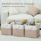 13 x 13 Inch Cube Storage Bins, 6 Pack Fabric Storage Basket with Handles, Foldable Boxes Organizer for Shelf Baskets for Hom