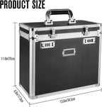 File Organizer Storage Box, Portable Locking Storage Totes - Storage Box with Dual Combination Locks for Filing Office Docume