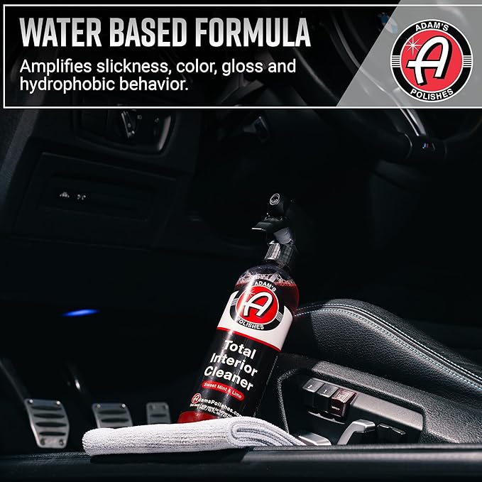 Adam's Polishes Total Interior Cleaner & Protectant, Quick Detailer & SiO2 Protection, Ceramic Infused, Anti-Static, OEM Fini