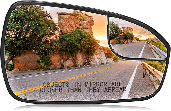 Passenger Right Side Power Heated Mirror Glass Fits for Ford Fusion 2013 2014 2015 2016 2017 2018 2019 2020 Replacement for DS7Z17K707B DS7Z-17K707-B