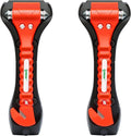 IPOW 2 Pack Car Window Breaker Seatbelt Cutter, Heavy Carbon Steel Glass Breaker Car Safety Hammer Emergency Escape Tool, Aut