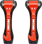 IPOW 2 Pack Car Window Breaker Seatbelt Cutter, Heavy Carbon Steel Glass Breaker Car Safety Hammer Emergency Escape Tool, Aut