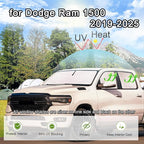 KMF 6pcs Thicken Full Window Sun Shades for Dodge Ram 1500 Crew Cab Accessories 2019-2025, Car Window Covers Sunshade for Windshield Side Rear, Sun Visor UV Block Privacy Blackout for Camping Outdoor