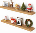 Heimlove 36 Inch Floating Shelves for Wall,Mounted Storage & Display Wood Shelves with Invisible Brackets,Hanging Shelf for B