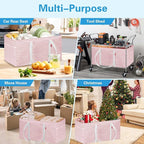 LHZK Standing Extra Large Utility Tote Bag with Metal Wire Frame and the Sides Rinforced, Extra Large Tote Bag with Handle,