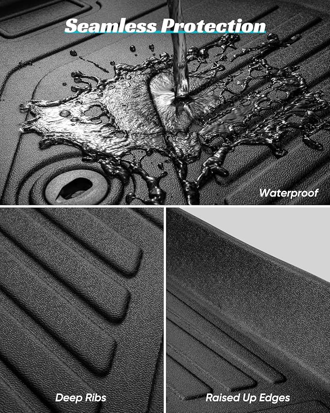Floor Mats Full Set for Nissan Rogue 2021-2025 2026 Accessories, All Weather Floor Mats Cargo Liner for Back of SUV, Rubber Mats for Car Floor, Custom Fit Mat Heavy Duty Trunk Liner Black