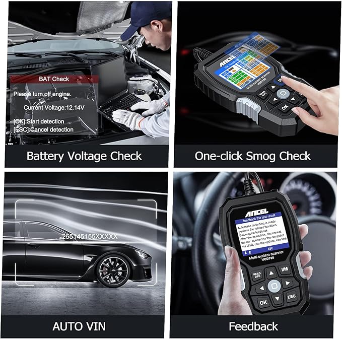 ANCEL VOD700 All System OBD2 Scanner Fits for Volvo Car Code Reader Full Function Diagnostic Scan Tool ABS Bleeding Injector