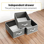 Portable Wardrobe Closet with Shelves & Drawers - Light Grey Oxford Fabric Clothes Organizer for Bedroom, Dorm Room - Waterpr