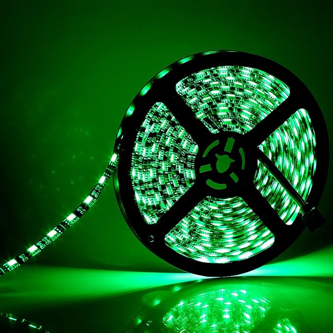 SUPERNIGHT LED Strip Lights, 16.4FT 5M SMD 5050 Waterproof 300LEDs RGB Color Changing Flexible LED Light Strip for Bedroom, TV Back Lighting, Christmas, Valentine's Day (Black PCB)
