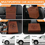 Car Trash Can, Brown, 2.2 Gallons Capacity, Waterproof, Polyester Material, Adjustable Strap, Hanging Design, Leakproof Lining, 100% PEVA Thickness