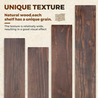 Floating Wall Shelves 30x6.8x1.7 Inch – Solid Wood Rustic Shelves in Walnut Finish – Wall Mounted Heavy Duty Display Shelf fo