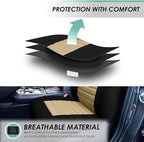 FH Group Car Seat Cover Rear Set Striking Striped Car Seat Covers with Rear Split Bench, Universal Fit Interior Accessories f