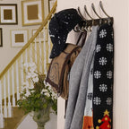 Dseap Coat Rack Wall Mounted - 5 Tri Hooks, Heavy Duty, Stainless Steel, Metal Coat Hook Rail for Coat Hat Towel Purse Robes 