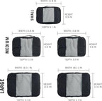 TravelWise 5 Piece Packing Cube Set, Durable Lightweight Luggage Organizer System with Small, Medium and Large Cubes for Trav