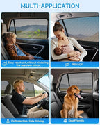 Car Window Shades for Toyota Sienna(2020-2024), 4-Pack Rear Window Sun Shades for Baby – Breathable Mesh, UV & Heat Blocker, Privacy Protection for Camping, Travel, Sleep & Nursing
