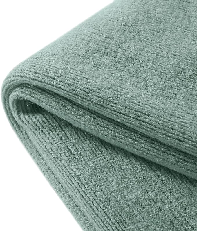 Homiest Decorative Knitted Throw Blanket with Fringe, Lightweight Acrylic Knit, Soft & Cozy Tassel Blanket for Couch, Sofa, B