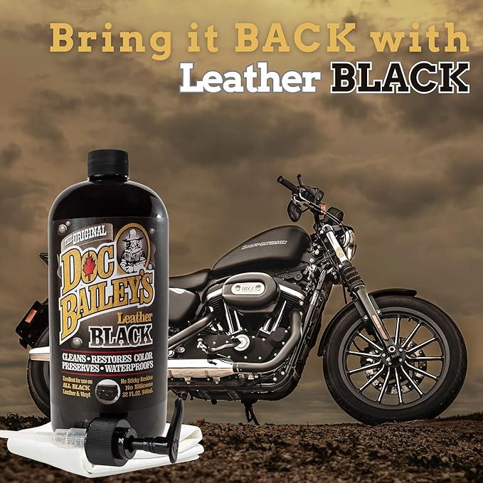 Doc Baileys Leather Black Care -Premium Quality All In One Leather Cleaner, Conditioner, Waterproofer & Protectant - For your