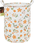 HUNRUNG Laundry Hamper,Large Canvas Fabric Lightweight Storage Basket Toy Organizer Dirty Clothes Collapsible Waterproof for 