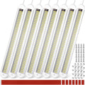 Tallew 8 Pcs 12 Volt LED Strip Lights 12v RV Lights Interior Bar 120LEDs 1500LM Enclosed Boat Trailer Bar with On/Off Switch for Van Cargo Truck Lorry Camper Caravan Motorhome Cabinet