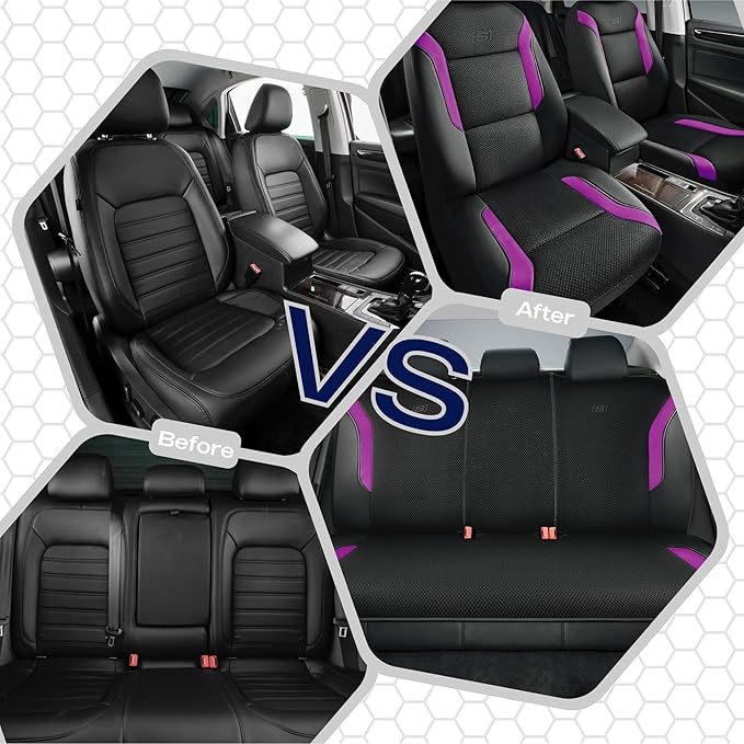 Skechers Memory Foam™ Car Seat Covers, Air Cool Mesh Thick Seat Covers, Car Seat Full Sets, Airbag Compatible, Automotive Com