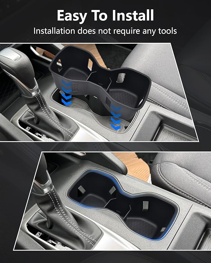 Cup Holder Inserts for 2022-2025 2026 Nissan Frontier Accessories, Non-Slip TPE Center Console Cup Holder Protector to Prevent Spills & Scratches for Frontier Interior Accessories