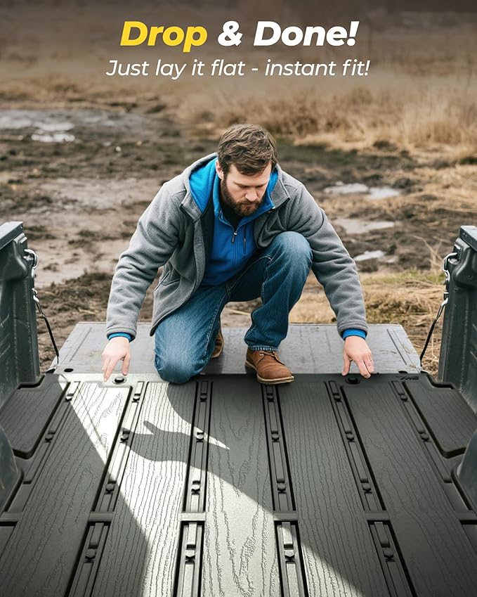 3W Truck Bed Mat for Toyota Tundra 2022-2026, Heavy Duty Tundra Accessories TPE Truck Bed Liner, All Weather Pickup Truck Bed Protection(Only Fit 5.5FT/5.5' Short Bed)