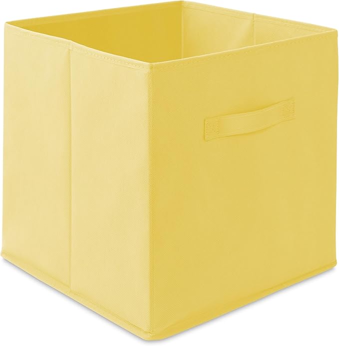 Casafield Set of 6 Collapsible Fabric Cube Storage Bins, Multicolor - 13" Foldable Cloth Baskets for Shelves, Cubby Organizer