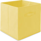 Casafield Set of 6 Collapsible Fabric Cube Storage Bins, Multicolor - 13" Foldable Cloth Baskets for Shelves, Cubby Organizer