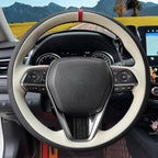 MEWANT Breathable Hand Sewn Car Steering Wheel Cover for Toyota Camry 2018-2019 / Toyota Avalon 2019 / Toyota Corolla 2019-2020 / Toyota RAV4 2019 Steering Wheel Accessories