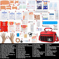 Premium 450 Piece Large First Aid Kit for Home, Travel, Camping, Car, Hiking & Outdoor Emergencies - Emergency Medical Kits, 