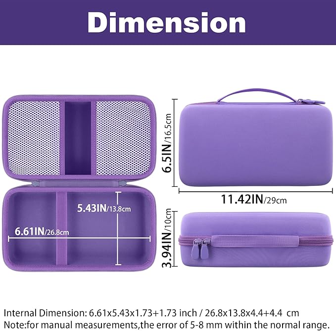 khanka Stroage Case for HALO Bolt Ultimate 2.0/HALO Bolt Air +1750 Portable Car Battery Jump Starter,Case Only (Purple)