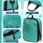 5 Pack Compression Packing Cubes for Travel Space Saving Cubes Luggage Organizer for Suitcase(Blue,S)