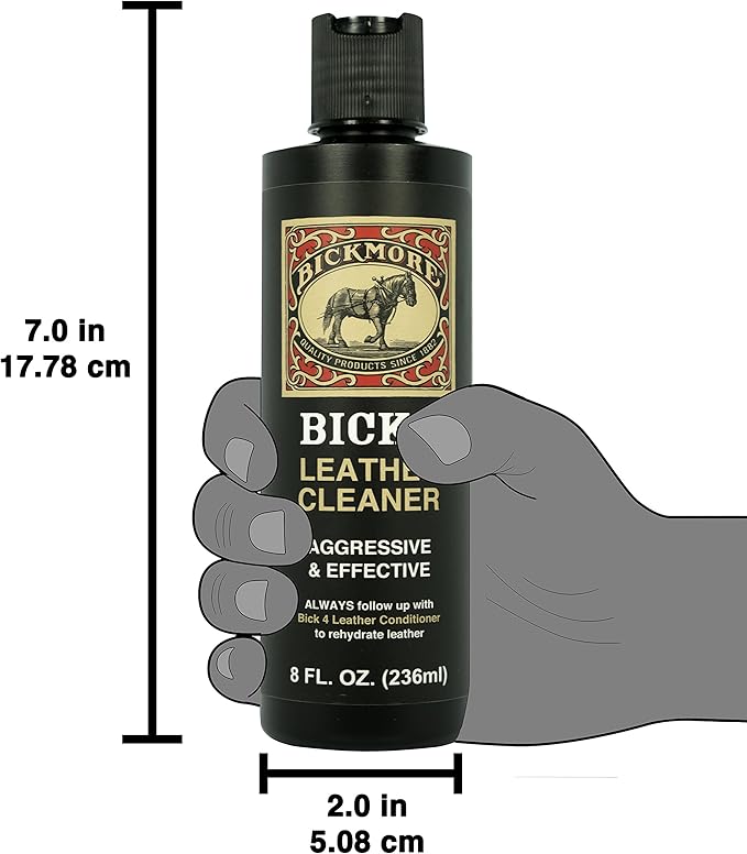 Bickmore Bick 1 Leather Cleaner 8 oz - Clean Dirt, Oil, Sweat, Salt, and Water Stains from All Colored, White, and Black Leat