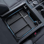 TOPINSTALL 2026 Full Size Console Organizer Compatible with 2022-2026 Toyota Tundra/Sequoia 2023-2026, Plastic Armrest Storage Box Tray with Non-Slip Inserts (Not for the Console with Safe)