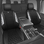 CAR PASS 3D Air Mesh Seat Covers for Cars, Bling Diamond Leather Foam Car Seat Covers for 2 Front Interior Sets, Automotive s