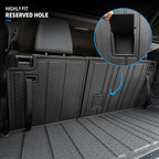 Bomely Cargo Mat Compatible with 2020-2026 Toyota Highlander Trunk Mat Cargo Liner TPE Back Seat Cover Protector 2025 7 Seats Highlander Accessories (2020-2026, Trunk Mat with Backrest Mat)