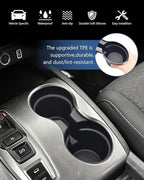 Cup Holder Inserts for Honda Pilot 2016-2022| Ridgeline 2017-2023| Passport 2019-2023 Accessories, Non-Slip TPE Center Console Protector to Prevent Spills & Scratches