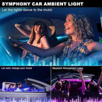 Acrylic Interior Car LED Strip Light with Wireless APP, RGB 18 in 1 with 175 inches 612 LEDs Fiber Optic Strip Lights for Car, Dual Zone Music Sync Neon Car Ambient Lighting Kits