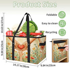 Reusable Grocery Bags Heavy Duty Shopping Bags Foldable Large Tote Bags with Long Handles & Hard Bottom