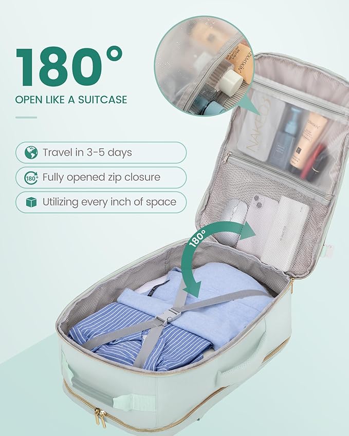 LOVEVOOK Travel Backpack for Women & Men 40L,Airline Approved Carry On Backpack Travel Essentials,TSA Carry on Luggage,Waterp