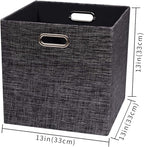 Posprica Fabric Storage Cubes,13×13×13 cube storage bins, Foldable Drawers Baskets Containers for Shelf Cabinet Bookcase,Thic