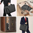 Fireproof Document Organizer with Lock,Hard-Shell Case Fireproof Document Box with Shoulder Strap,Portable File Organizer wit